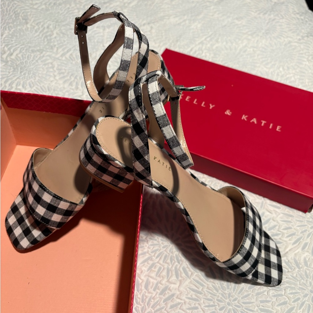Kelly & Katie Gingham Heels EUC
